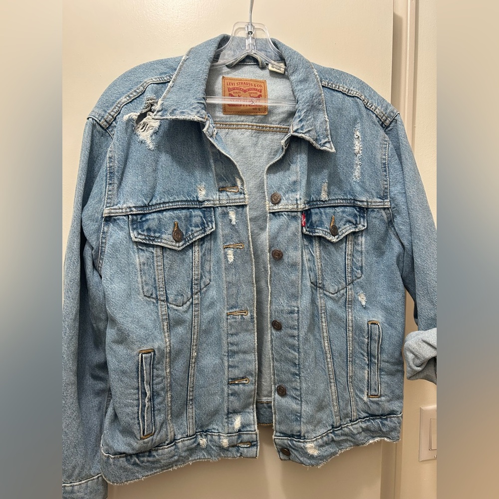 Levi's Distressed Light Blue Denim Jacket